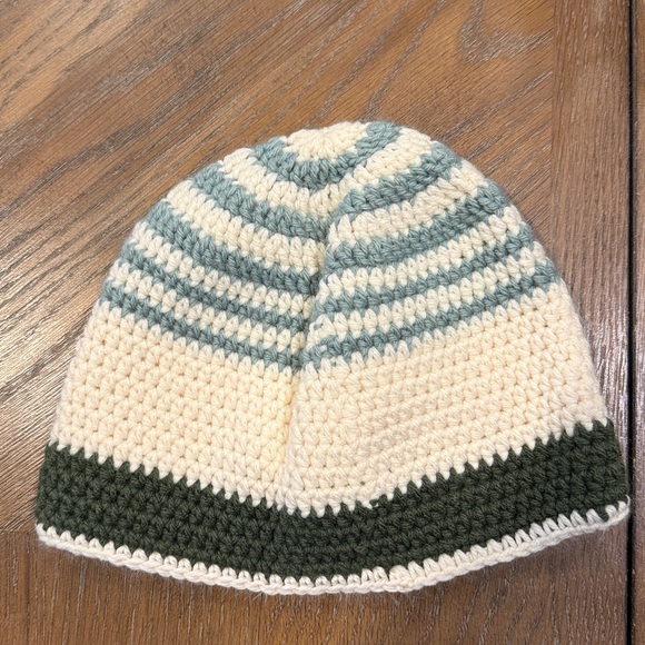 Handcrafted Green and Blue Crochet Scarf - Picture 2 of 6